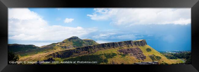 Panoramic of the Arthur's Seat hill near the Scottish city of Edinburgh. Framed Print by Joaquin Corbalan