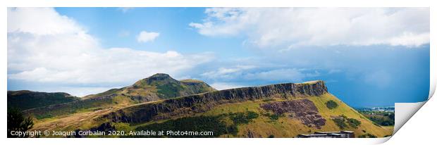 Panoramic of the Arthur's Seat hill near the Scottish city of Edinburgh. Print by Joaquin Corbalan