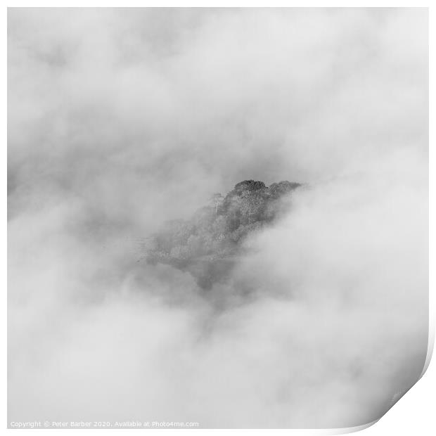 Island in the mist Print by Peter Barber