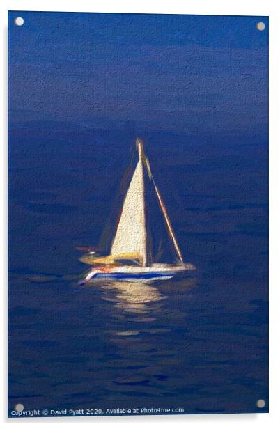 Yacht In A Storm Art Acrylic by David Pyatt