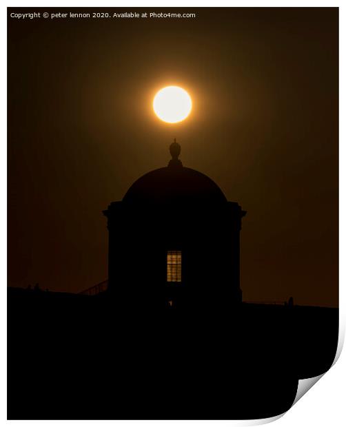 Autumn Equinox at Mussenden Print by Peter Lennon