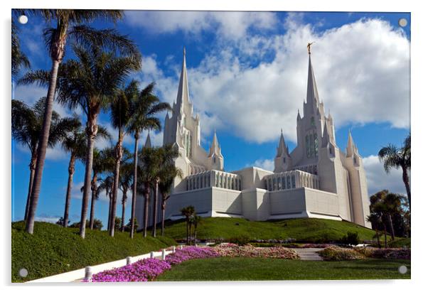 Mormon Temple  Acrylic by Mikhail Pogosov