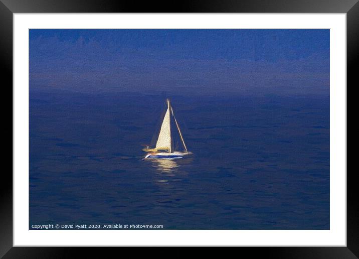 Yacht Storm Art Framed Mounted Print by David Pyatt