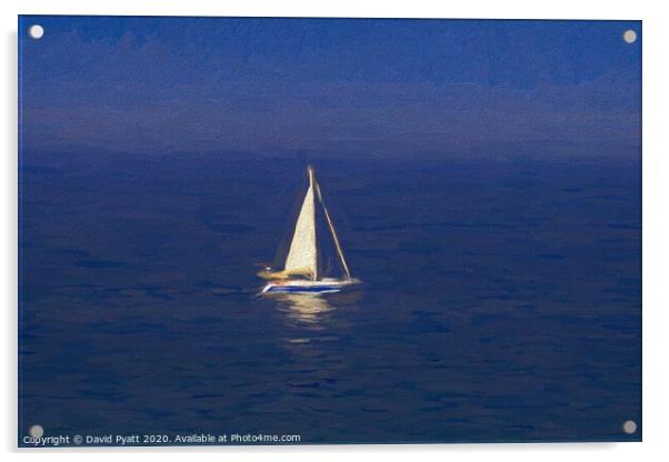 Yacht Storm Art Acrylic by David Pyatt