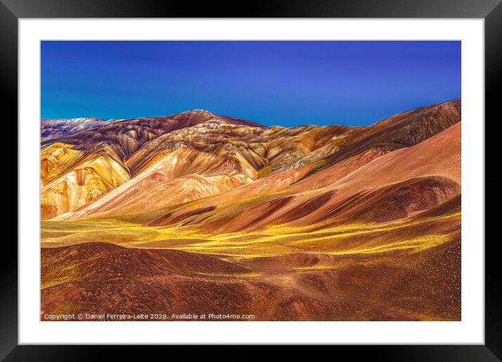 Colored Mountains Landscape, La Rioja, Argentina Framed Mounted Print by Daniel Ferreira-Leite