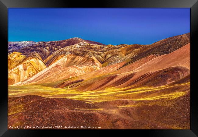 Colored Mountains Landscape, La Rioja, Argentina Framed Print by Daniel Ferreira-Leite