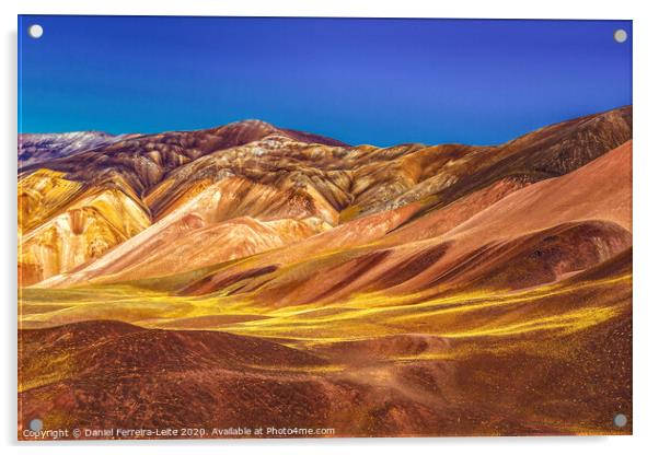 Colored Mountains Landscape, La Rioja, Argentina Acrylic by Daniel Ferreira-Leite