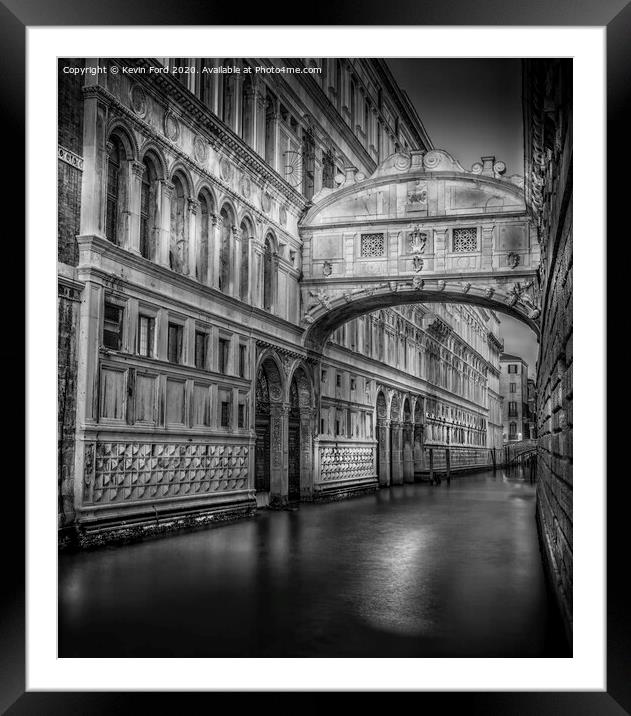 Bridge of Sighs Venice Framed Mounted Print by Kevin Ford