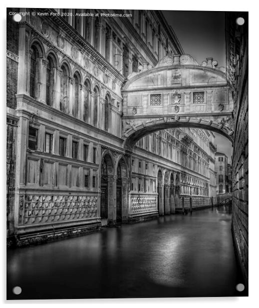 Bridge of Sighs Venice Acrylic by Kevin Ford