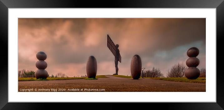 The Angel Of The North Framed Mounted Print by Anthony Rigg