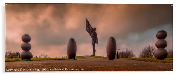 The Angel Of The North Acrylic by Anthony Rigg