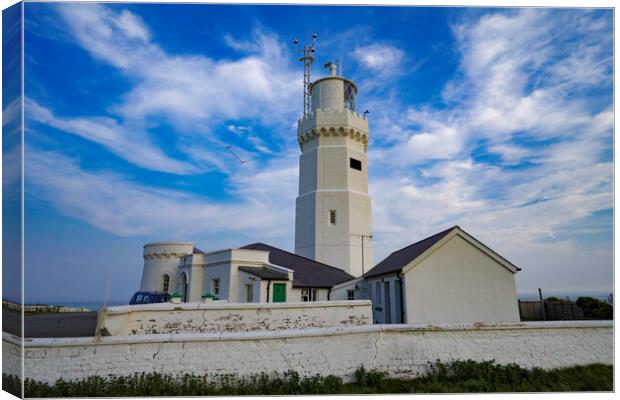 St Catherine's Lighthouse, Isle of Wight Canvas Print by Andrew Sharpe