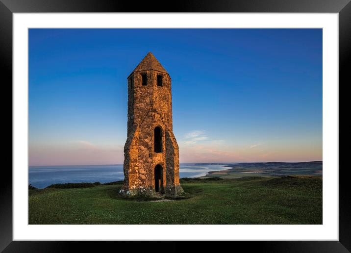 St Catherine's Oratory, Isle of Wight Framed Mounted Print by Andrew Sharpe