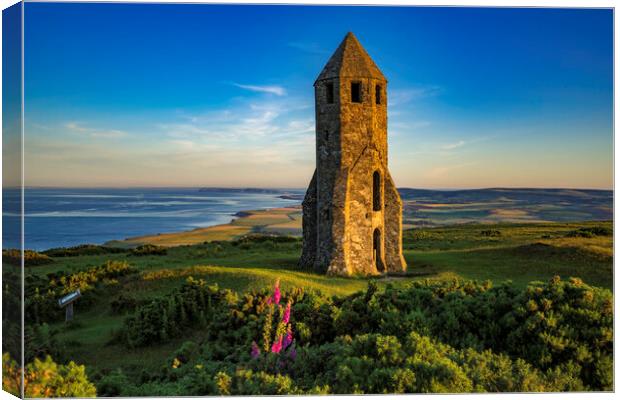 St Catherine's Oratory, Isle of Wight Canvas Print by Andrew Sharpe