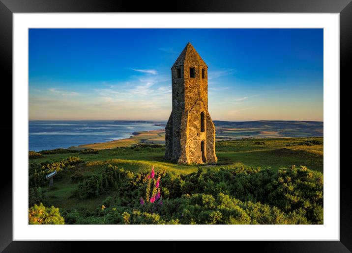 St Catherine's Oratory, Isle of Wight Framed Mounted Print by Andrew Sharpe