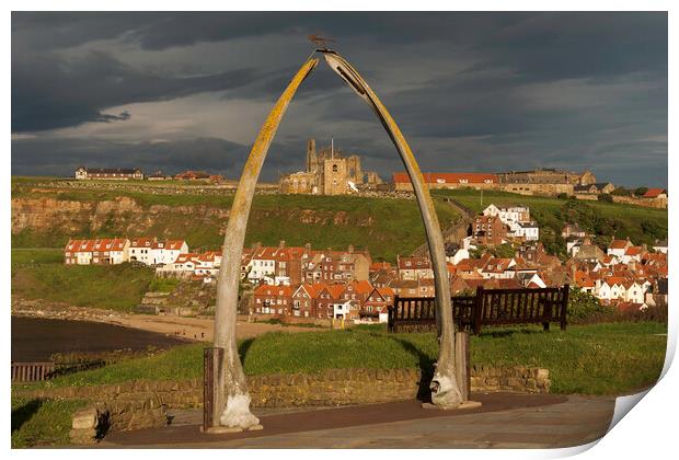The whalebone arch, Whitby Print by Andrew Sharpe