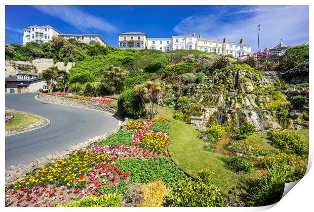 Ventnor Cascade Gardens, Isle of Wight Print by Andrew Sharpe
