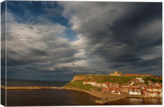 Whitby, East Cliff Canvas Print by Andrew Sharpe