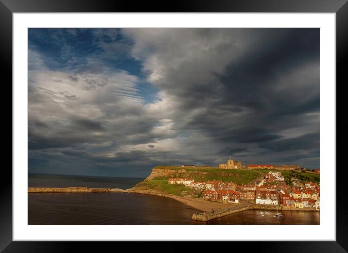 Whitby, East Cliff Framed Mounted Print by Andrew Sharpe
