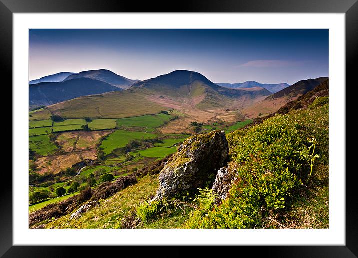 Hindscarth and High Spy Framed Mounted Print by David Lewins (LRPS)