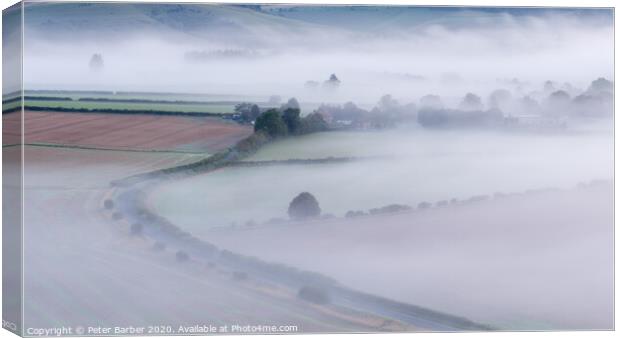 South Downs Mystery Canvas Print by Peter Barber