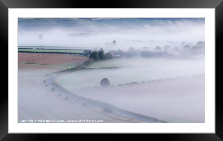 South Downs Mystery Framed Mounted Print by Peter Barber