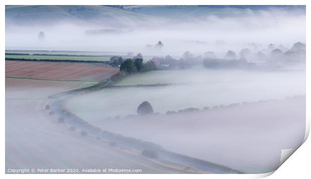 South Downs Mystery Print by Peter Barber