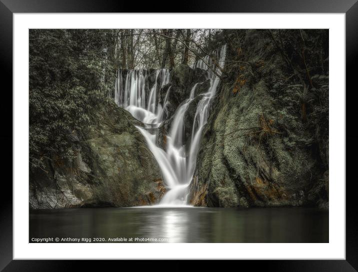 Dyfi Furnace Waterfall Framed Mounted Print by Anthony Rigg