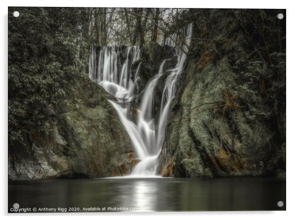 Dyfi Furnace Waterfall Acrylic by Anthony Rigg