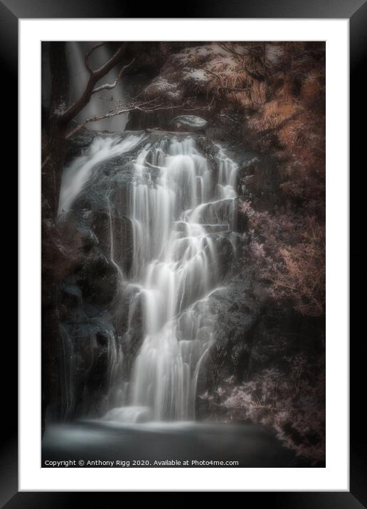 Buchan Burn Waterfall Framed Mounted Print by Anthony Rigg