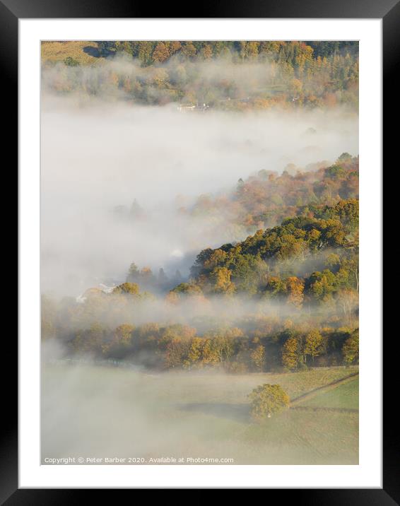 Clearing mist near Keswick Framed Mounted Print by Peter Barber