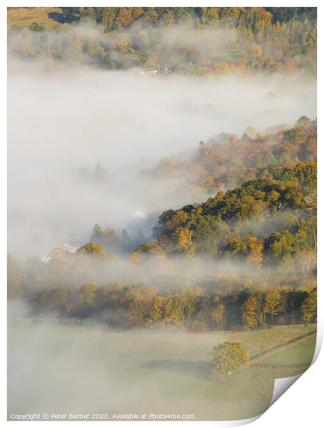 Clearing mist near Keswick Print by Peter Barber