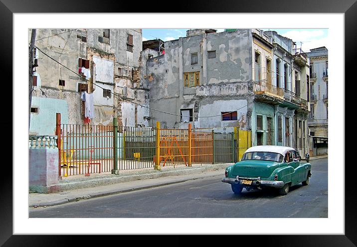 Old Havana Town Framed Mounted Print by Lynn Bolt