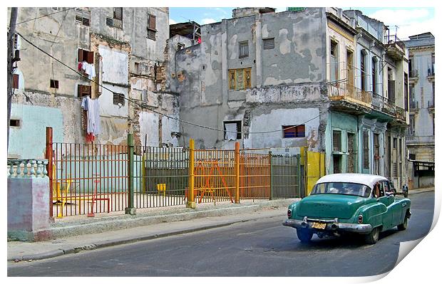 Old Havana Town Print by Lynn Bolt