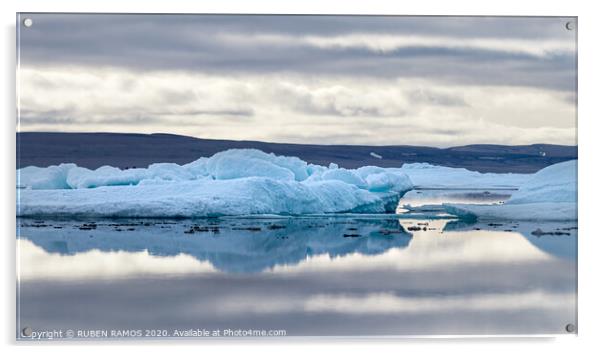 Icebergs shapes in Peel Sound, Canada. Acrylic by RUBEN RAMOS