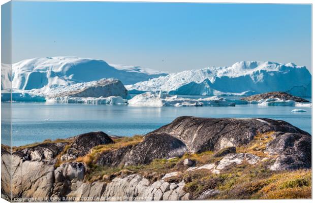 The Jakobshavn Glacier in Greenland. Canvas Print by RUBEN RAMOS