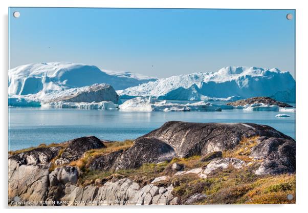 The Jakobshavn Glacier in Greenland. Acrylic by RUBEN RAMOS