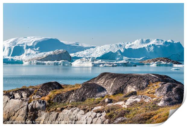 The Jakobshavn Glacier in Greenland. Print by RUBEN RAMOS