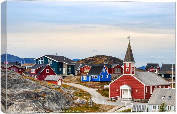 The Cathedral of Our Saviour in Nuuk. Canvas Print by RUBEN RAMOS
