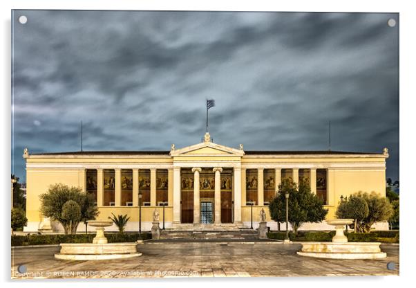 The National and Kapodistrian University of Athens Acrylic by RUBEN RAMOS