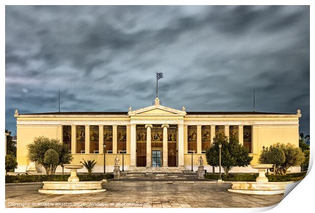 The National and Kapodistrian University of Athens Print by RUBEN RAMOS