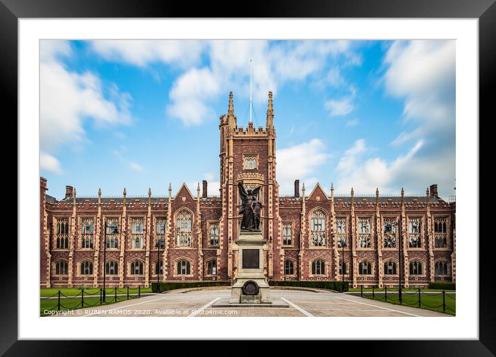 The Queen's University of Belfast, UK. Framed Mounted Print by RUBEN RAMOS