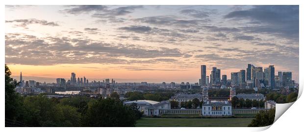 Greenwich park view panorama Print by Lubos Fecenko