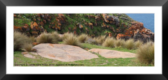 Cape Willoughby Rock Formations Framed Mounted Print by Carole-Anne Fooks