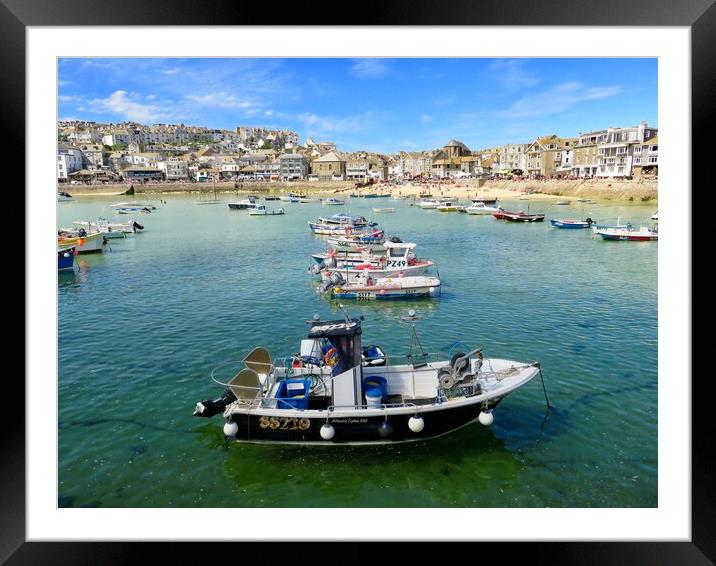St Ives Cornwall A Coastal Haven. Framed Mounted Print by Beryl Curran