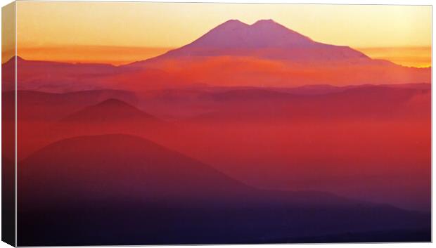 View On Mountain Elbrus Canvas Print by Mikhail Pogosov