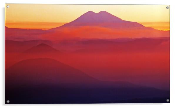 View On Mountain Elbrus Acrylic by Mikhail Pogosov