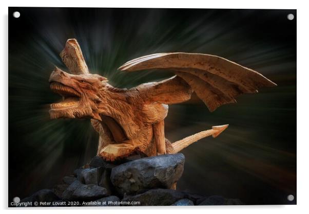The Oak Dragon near Bethesda, Wales Acrylic by Peter Lovatt  LRPS