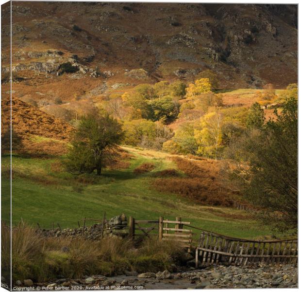 Lake District glow Canvas Print by Peter Barber