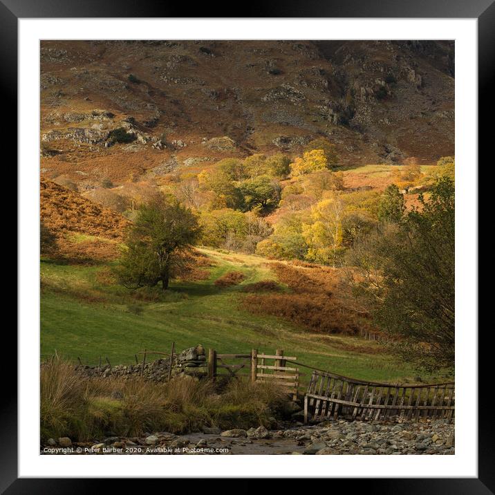 Lake District glow Framed Mounted Print by Peter Barber